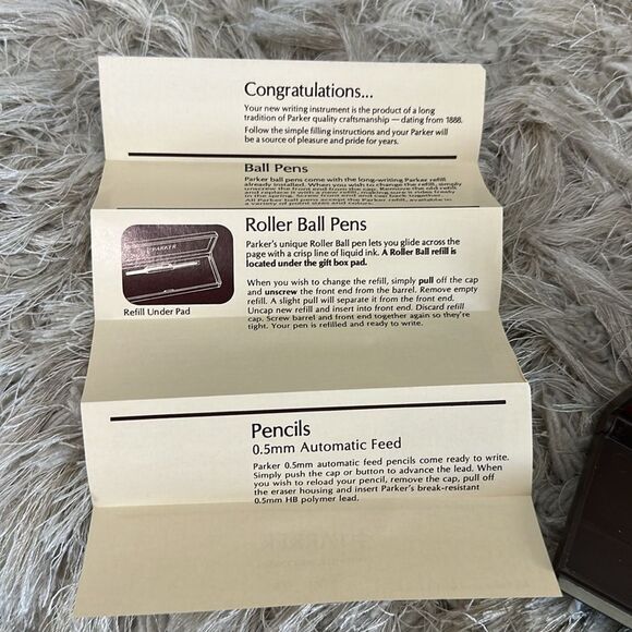 Vtg Parker Classic Ballpoint Pen & Pencil Set Stainless Steel Gold Tone Arrow - Picture 11 of 17